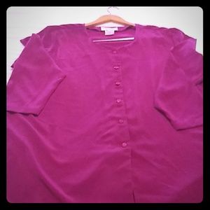 Fushia button tunic